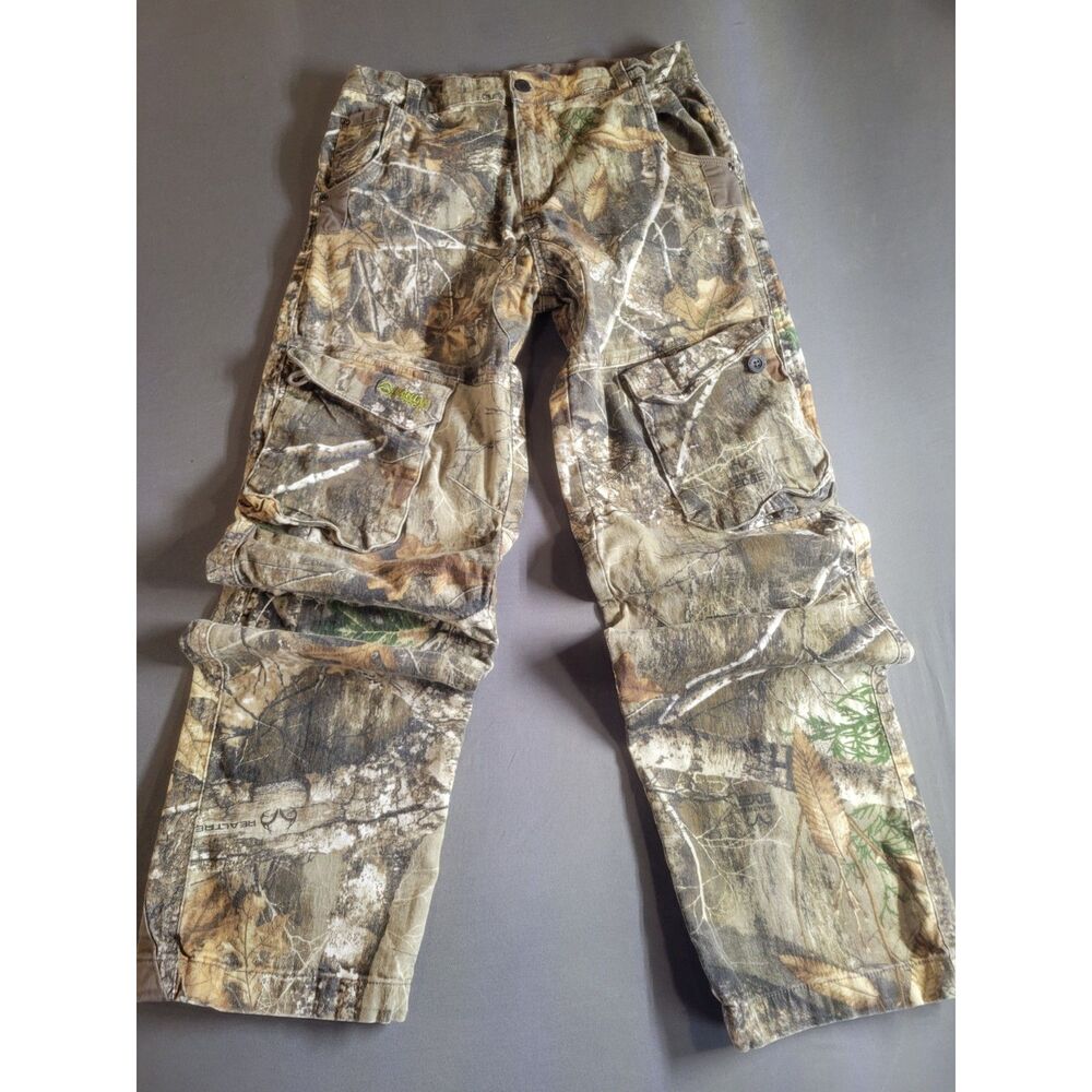 Magellan Outdoors Youth XL Realtree Edge Camo Cargo Hunting Pants Adjustable